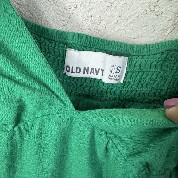 Y2K Babydoll Cotton Green Dress Small Resort Strappy Tiers Boho Fairy Coquette - Picture 3 of 12